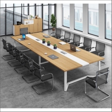 中偉 ZHONGWEI 2.4*1.2m 會議桌 辦公室家具長條桌 楓木色 計價單位：張