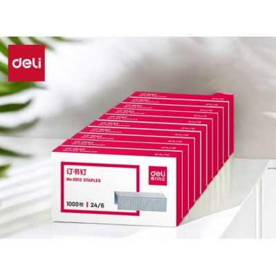 得力0012訂書針10盒裝