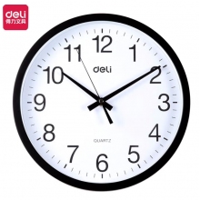 得力9006掛鐘 黑色